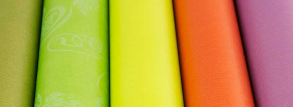 Coloured packing papers