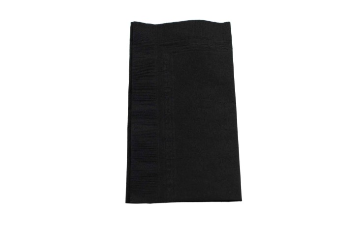 Serviette, Black, 1400 pcs 40x41 cm, 1/8 fold