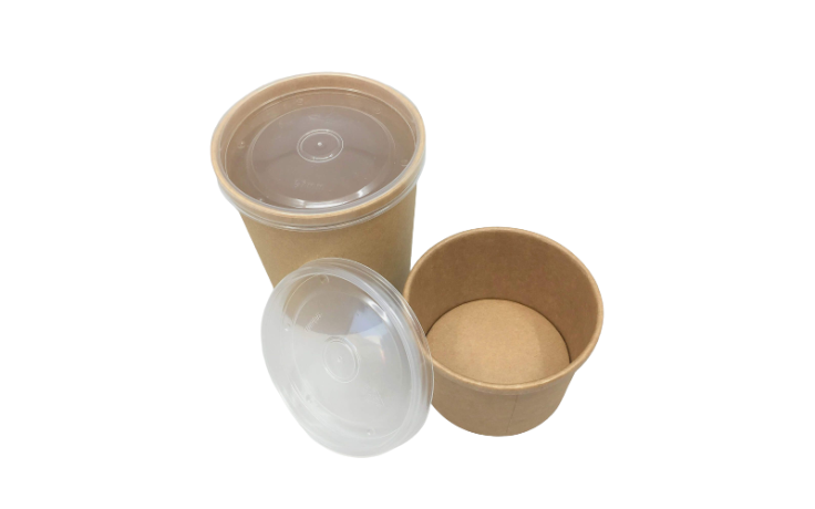 Eco biodegradable soup cups with pp lid