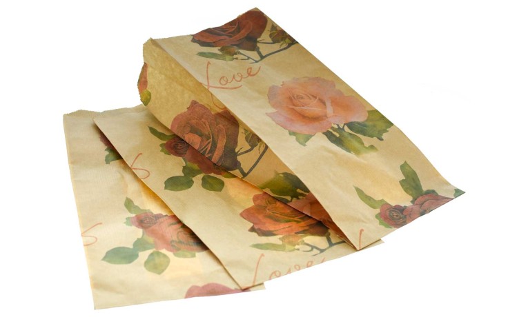 Paperbag, Rose, brown, 2 kg, 500 plc