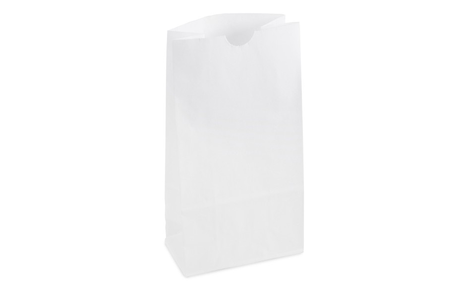 SOS kraft paperbag, 18*11*32 cm, white MG70 gr, 500 pcs/box