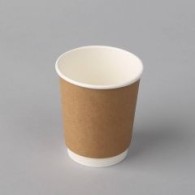 Double wall brown paper hot cup 250ml 20 pcs