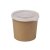 Eco soup container brown,  340 ml, 25 pcs 